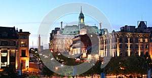 Montreal Jacques Cartier Place at dusk photo