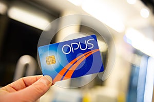 Montreal metro OPUS card