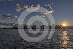 Montreal old town from Parc Jean-Drapeau