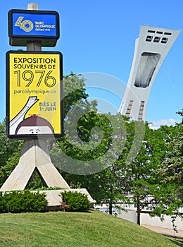 Montreal olympic 40th anniversary expo sign