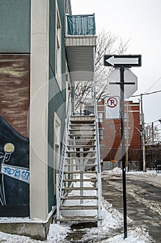 Montreal original exterior stairs