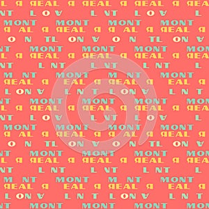 Montreal seamless pattern