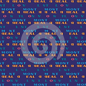 Montreal seamless pattern