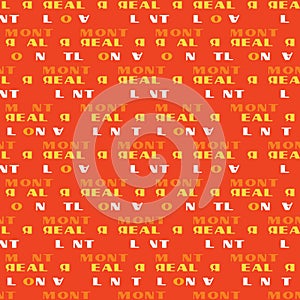 Montreal seamless pattern