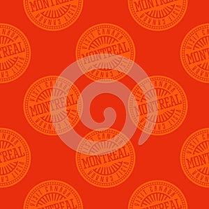Montreal seamless pattern