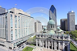 Montreal skyline, Place du Canada, aerial view photo