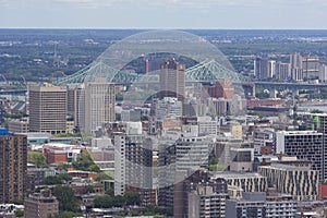Montreal skyline seen from the Mount Royal Observatory photo