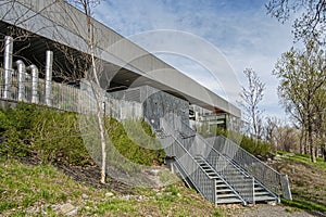 Montreal soccer stadium front corner