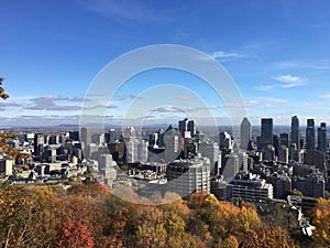 Montreal view in fall 1