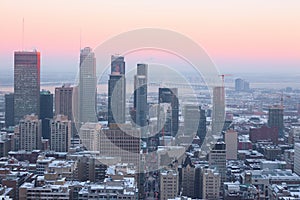 Montreal winter evening