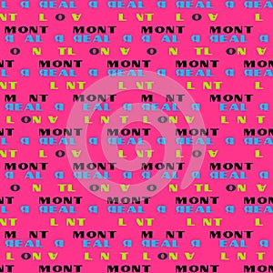 Montreal seamless pattern