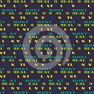 Montreal seamless pattern