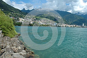 Montreux at Geneve lake in Switzerland