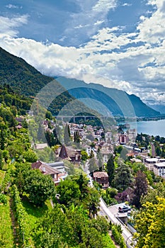 Montreux town and Lake Leman