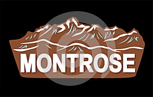 Montrose on a brown mountain background