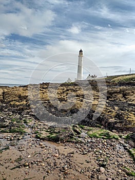 Montrose Lighthouse Scotland Beach Coastline