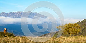 Montseny mountain cloudscape highlands view