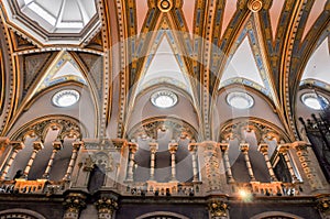 Montserrat monastery interiors outside Barcelona, Spain