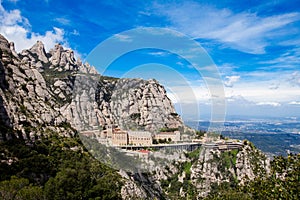 Montserrat Monastery near Barcelona, Catalonia, Spain.