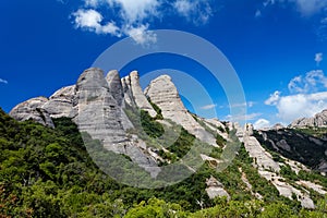 Montserrat is a mountain near Barcelona