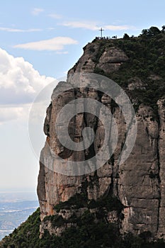 Montserrat mountain with rood photo