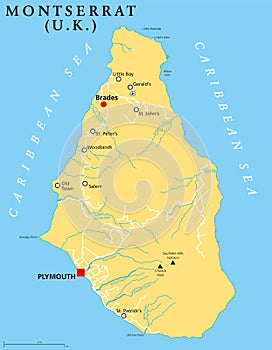 Montserrat Political Map photo