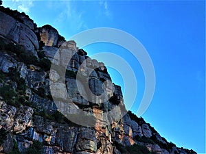Montserrat: Slice of sky and slice of mountain photo