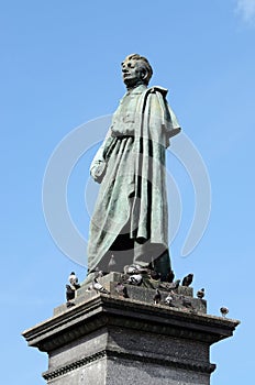 Monument of Adam Mickiewicz - polish national poet ,Krakow photo