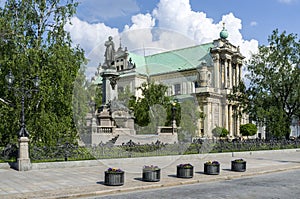 Monument of Adam Mickiewicz in Warsaw, Poland photo