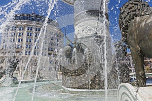 Monument of Alexander the Great in downtown of Skopje, Macedonia