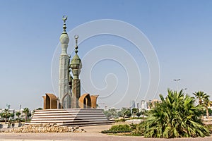 The monument on the Allegiance Square in Jeddah city in Saudi Arabia. photo