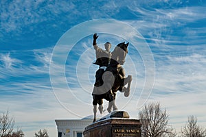 Monument Amir Timur or Tamerlane in Tashkent, Uzbekistan