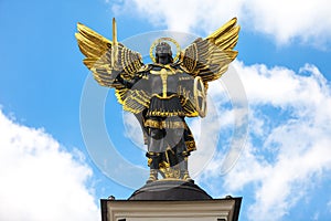 Monument of Angel in Kiev, independence square photo