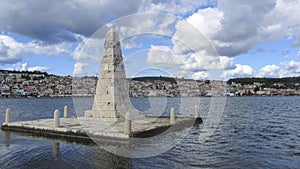 Monument in Argostoli on the island of Kefalonia Greece