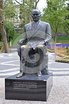 Monument of Ataturk in Gulhane Park Istanbul