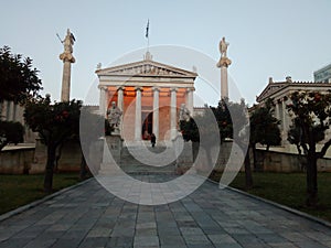 Monument Athens Greece trees columns