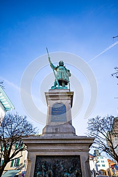 Monument in Bad TÃ¶lz, Kaspar III. Vintner, `Golden Knight