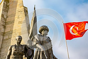 Monument of Barbaros Hayreddin Pasa in Besiktas Istanbul photo