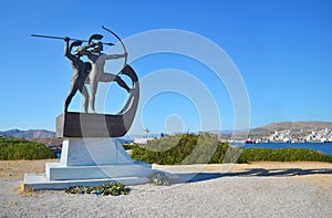 Monument of the battle of Salamis Greece