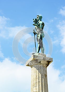 Monument of Belgrade winner at fortress Kalemegdan - Serbia