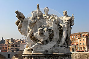 Monument on bridge Vittorio Em