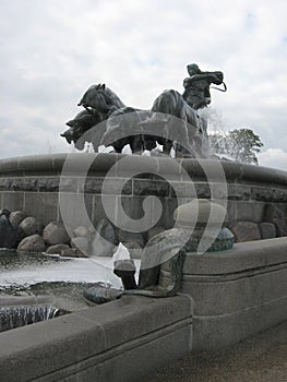 Monument with bulls in Danmark.