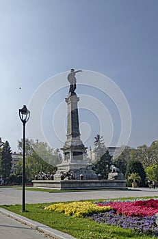 Monument in central garden in Ruse town