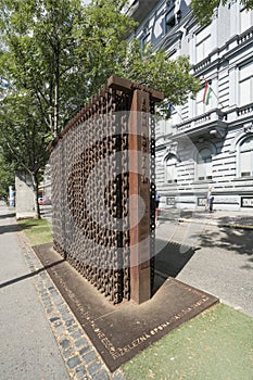 The monument of chains in Budapest