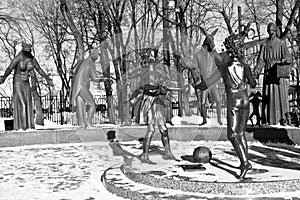 Monument `The children victims of adult vices`, Bolotnaya Square, Moscow