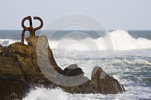 Monument by chillida in donostia