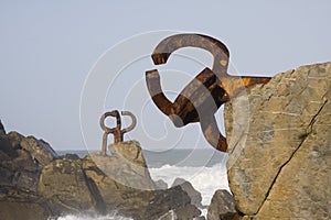 Monument by chillida in donostia photo