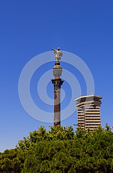 The monument of Christopher Columbus