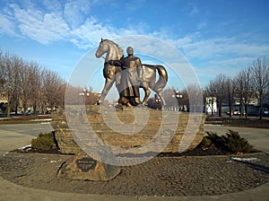 The monument in the city of Krivoy Rog in Ukraine photo