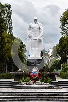 Monument in a city of Sukhumi